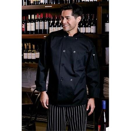 Nathan Caleb Classic with Mesh Chef Coat in Black 2XLarge NA584869